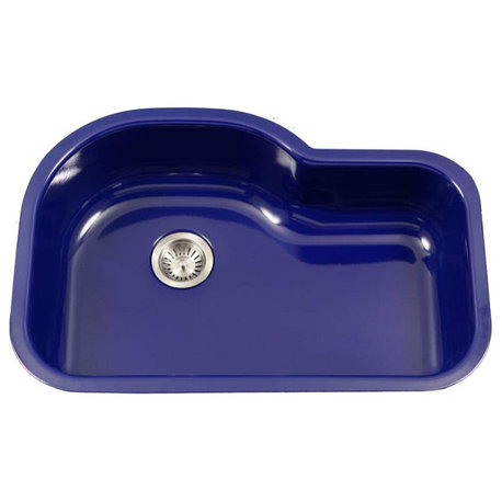 Houzer PCH-3700 Porcela 31-1/4" Undermount Single Basin Porcelain - Navy Blue