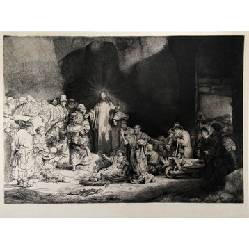 Rembrandt van Rijn "Jesus Christ Guerissant les Malades, B74" Heliogravure