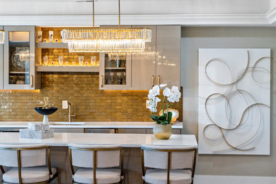 Home bar - contemporary home bar idea in Denver