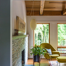 ceiling and fireplace