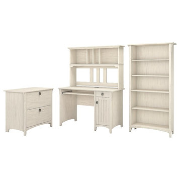 Salinas Mission Desk With Hutch, Lateral File And Bookcase