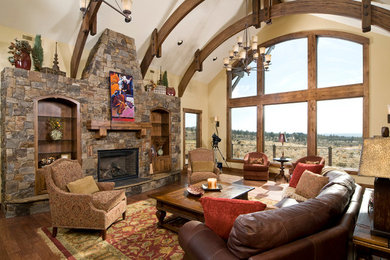 Mountain style living room photo in Other