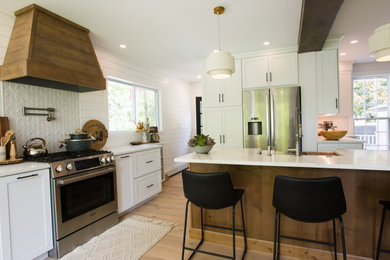 Transitional kitchen photo in Boston