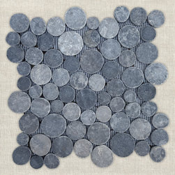 FULL MOON - Ash | 12" x 12" | Marble Mosaic - Mosaic Tile
