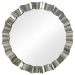 Uttermost - Uttermost Sabino Scalloped Round Mirror - This Frame Features Individual Antiqued Mirrors With A Scalloped Design And Subtle Beveled Edges.