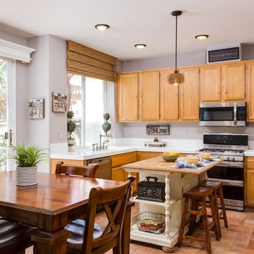 Staging to enlarge small square footage
