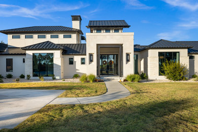 Inspiration for a transitional exterior home remodel in Austin