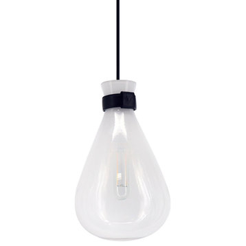Del Mar Pendant, White and Clear