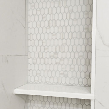 Marble Corner Shower Niche