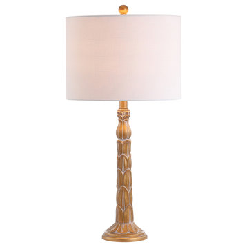 Blanche Resin LED Table Lamp, Antique Gold, 28.7"