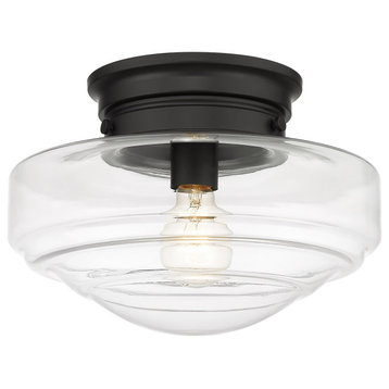 Ingalls Semi-Flush With Clear Glass Shade