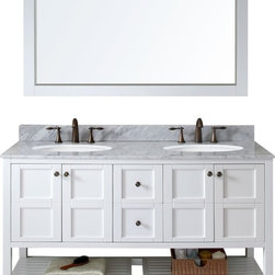 Modern Fittings - Winterfell 60" Double Bathroom Vanity Set, White - Bathroom Vanities And Sink Consoles
