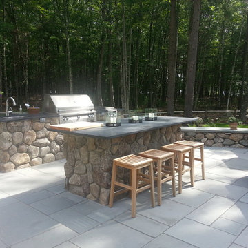 Moultonborough Outdoor Kitchen & Fireplace Project