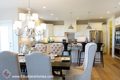 Example of a trendy dining room design in Salt Lake City