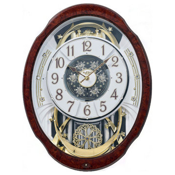 Woodgrain Marvelous Wall Clock by Rhythm Clocks