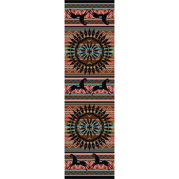 Ghostrider Rug, Turquoise, 2'1"x7'8"
