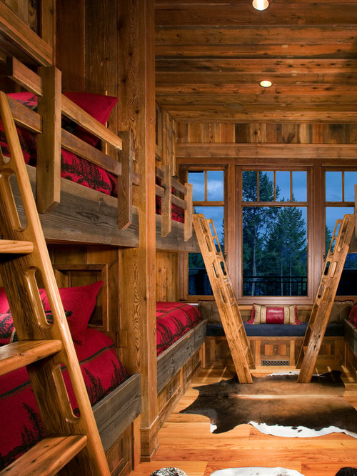 Rustic Wood Bunk Bed Houzz