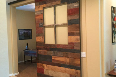 Colored Barn Wood Barn Door