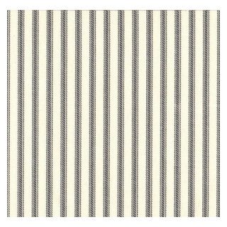 French Country Pebble Taupe Ticking Stripe Tailored Bedskirt 