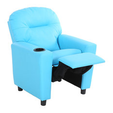 Costway Kids Sofa Recliner Armrest Couch Living Room Furniture w Cup Holder