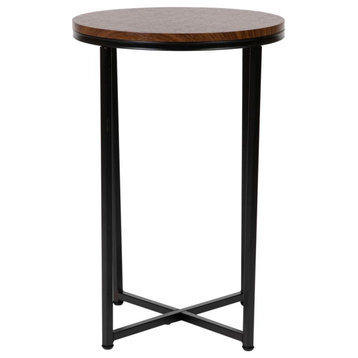 Hampstead Collection End Table - Modern Walnut Finish Accent Table with...