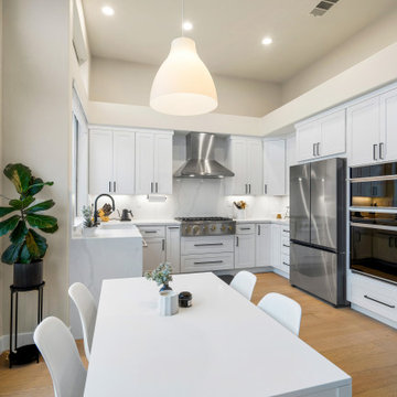 Sleek Modern Kitchen with White Cabinets 2 and High-End Appliances