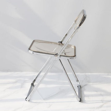 Modern Clear Lucite and Acrylic Folding Game Chairs