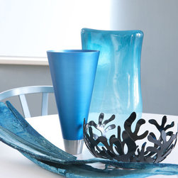 Vase Blue Glass - Vases