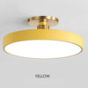 Minimalist Led Ceiling Lamp for Bedroom, Kitchen, Balcony, Corridor, Yellow, Dia19.7xh5.1", 3 Colors Switchable