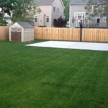 John C's Pro Dunk Silver Basketball System on a 28x25 in DUNELLEN, NJ