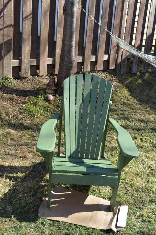 Painting an outdoor table