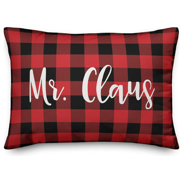 Mr. Claus, Buffalo Check Plaid 14x20 Lumbar Pillow