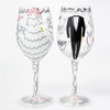 "Bride And Groom Set of 2" Wine Glass
