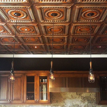 Dazzling Tin Kitchen Ceiling