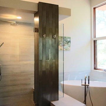 Shower Enclosed by Glass