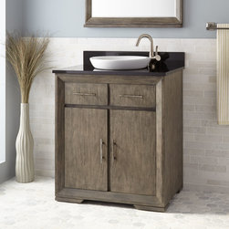 30" DAVYN VANITY FOR SEMI-RECESSED SINK - GRAY WASH - Bathroom Vanities And Sink Consoles
