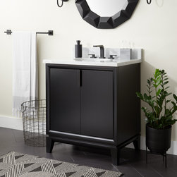 30" Talyn Mahogany Vanity For Undermount Sink - Black - Bathroom Vanities And Sink Consoles