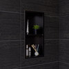 ABNP1224-BB 12" x 24" Brushed Black PVD Stainless Steel Shower Niche
