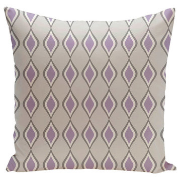 Geometric Decorative Pillow, Paloma Classic Lilac, 16"x16"