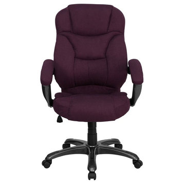 Flash Furniture High Back Grape Microfiber Upholstered Contemporary Office Chair