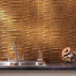 Fasade Waves, Muted Gold - Home Decor
