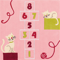 Hopscotch Glow in the Dark Kids Rug - Kids Rugs