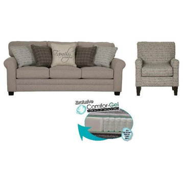 Catnapper Hardy Farmhouse Casual 2 Piece Sofa and Accent Chair Set