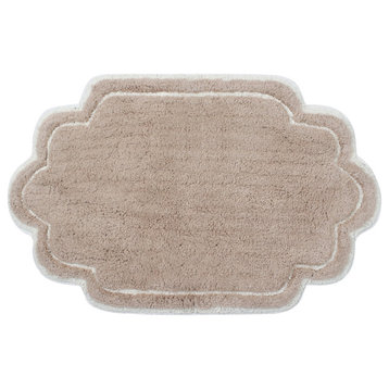 Allure Collection Absorbent Cotton Machine Washable Rug 21"x34", Linen
