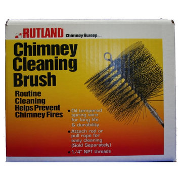 Rutland Chimney Sweep 16533 Rectangular Wire Brush, 8" x 12", Black