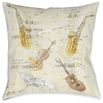 Musical Gifts Outdoor Pillow, 18"x18"