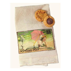 Postcard Towel My Happy Place - Dish Towels