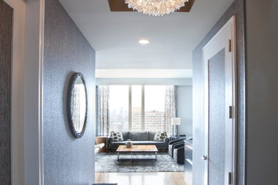 Inspiration for a contemporary entryway remodel in New York