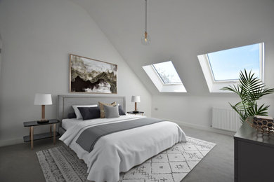 Inspiration for a contemporary bedroom in Kent.