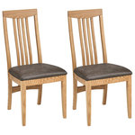 Bentley Designs - High Park Slatted Chairs, Set of 2 - High Park Slatted Chair Pair exudes a unique character. Design cues such as integral recessed handles, softened facials with tapering legs and shadow gap detailing attest to a range that is contemporary yet relaxed.